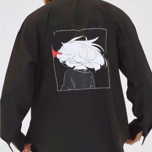 Black Shirt with Anime Back Graphic